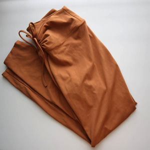 Victoria's Secret PINK Active Ruched Waist Leggings Neutral Burnt Orange, Pocket